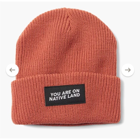 Other - Urban Native Era, You Are On Native Land Winter Ribbed Beanie